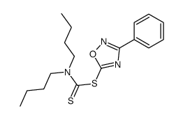 (3-phenyl-1,2,4-oxadiazol-5-yl) N,N-dibutylcarbamodithioate结构式