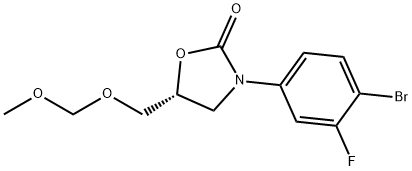 (5R)-3-(4-Bromo-3-fluorophenyl)-5-[(methoxymethoxy)methyl]-2-oxazolidinone structure