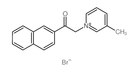 Pyridinium,3-methyl-1-[2-(2-naphthalenyl)-2-oxoethyl]-, bromide (1:1) structure