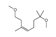 1,7-dimethoxy-3,7-dimethyloct-3-ene Structure