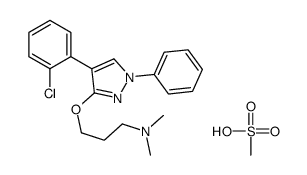 3-[4-(2-chlorophenyl)-1-phenylpyrazol-3-yl]oxy-N,N-dimethylpropan-1-amine,methanesulfonic acid Structure