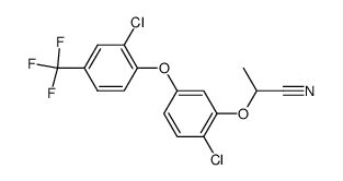 α-[3-(2'-chloro-4'-trifluoromethylphenoxy)-6-chlorophenoxy]propionitrile Structure