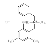 benzyl-dimethyl-[(2,4,6-trimethylphenyl)methyl]azanium structure