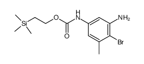 (3-amino-4-bromo-5-methyl-phenyl)-carbamic acid 2-trimethylsilanyl-ethyl ester Structure