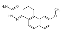 [(6-methoxy-3,4-dihydro-2H-phenanthren-1-ylidene)amino]urea结构式