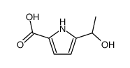 1H-Pyrrole-2-carboxylic acid, 5-(1-hydroxyethyl)- (9CI)结构式