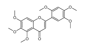 5,6,7-trimethoxy-2-(2,4,5-trimethoxyphenyl)chromen-4-one结构式