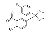 4-[2-(4-fluorophenyl)-1,3-dioxolan-2-yl]-2-nitroaniline结构式