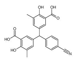 3,3'-[(4-cyanophenyl)methylene]bis[6-hydroxy-5-methylbenzoic acid Structure