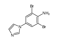 2,6-dibromo-4-imidazol-1-ylaniline Structure