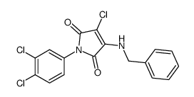 3-(benzylamino)-4-chloro-1-(3,4-dichlorophenyl)pyrrole-2,5-dione结构式