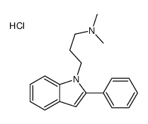 N,N-dimethyl-3-(2-phenylindol-1-yl)propan-1-amine hydrochloride structure