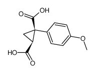 (1R,2S)-1-(4-methoxyphenyl)cyclopropane-1,2-dicarboxylic acid结构式