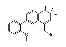 4-bromomethyl-6-(2-methoxybiphenyl)-2,2,-dimethyl-1,2-dihydroquinoline结构式