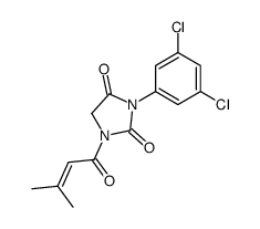 3-(3,5-dichlorophenyl)-1-(3-methylbut-2-enoyl)imidazolidine-2,4-dione Structure