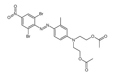 2,2'-[[4-[(2,6-dibromo-4-nitrophenyl)azo]-3-methylphenyl]imino]bisethyl diacetate structure