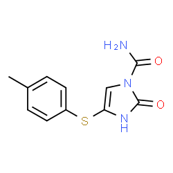 4-Imidazoline-1-carboxamide,2-oxo-4-p-tolylthio- (7CI,8CI) Structure