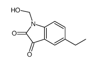 1H-Indole-2,3-dione,5-ethyl-1-(hydroxymethyl)-(9CI) Structure