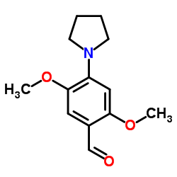 2,5-Dimethoxy-4-(1-pyrrolidinyl)benzaldehyde Structure