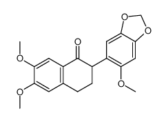 6,7-dimethoxy-2-(2-methoxy-4,5-methylenedioxyphenyl)-3,4-dihydronaphthalen-1(2H)-one Structure