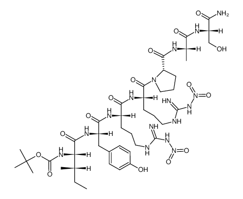 Boc-Ile-Tyr-Arg(NO2)-Arg(NO2)-Pro-Ala-Ser-NH2 Structure