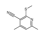 4,6-dimethyl-2-(methylsulfanyl)pyridine-3-carbonitrile结构式