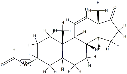 3α-Formyloxy-5α-androst-11-en-17-one Structure