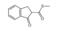 S-methyl 1-oxo-2,3-dihydro-1H-indene-2-carbothioate结构式