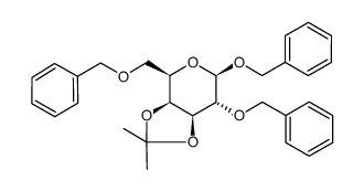 benzyl 2,6-O-benzyl-3,4-di-O-isopropylidene-β-D-galactopyranoside结构式