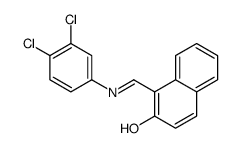1-{(E)-[(3,4-Dichlorophenyl)imino]methyl}-2-naphthol结构式