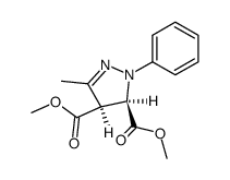 5-methyl-2-phenyl-3,4-dihydro-2H-pyrazole-3,4-dicarboxylic acid dimethyl ester结构式