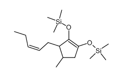 (Z)-((4-methyl-3-(pent-2-en-1-yl)cyclopent-1-ene-1,2-diyl)bis(oxy))bis(trimethylsilane) Structure