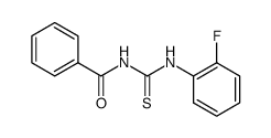 N-(o-fluorophenyl)-N'-benzoyl-thiourea结构式