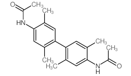 N-[4-(4-acetamido-2,5-dimethyl-phenyl)-2,5-dimethyl-phenyl]acetamide Structure