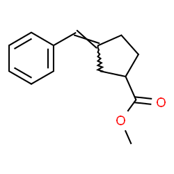 3-Benzylidenecyclopentane-1-carboxylic acid methyl ester structure