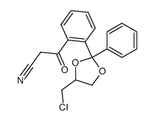 3-(2-(4-(chloromethyl)-2-phenyl-1,3-dioxolan-2-yl)phenyl)-3-oxopropanenitrile Structure