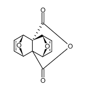 exo,exo-11,12-dioxatetracyclo[6.2.1.13,6.02,7]dodeca-4,9-diene 2,7-dicarboxylic acid anhydride结构式