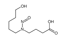4-[5-hydroxypentyl(nitroso)amino]butanoic acid Structure