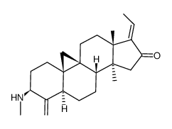 (17E)-14-Methyl-3β-(methylamino)-4-methylene-9β,19-cyclo-5α-pregn-17(20)-en-16-one picture