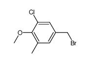 5-Brommethyl-3-chlor-2-methoxytoluol结构式