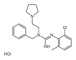 1-benzyl-3-(2-chloro-6-methylphenyl)-1-(2-pyrrolidin-1-ylethyl)urea,hydrochloride结构式