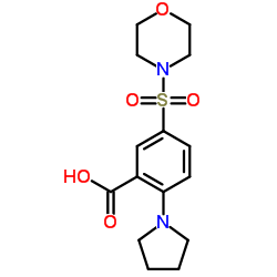 5-(4-Morpholinylsulfonyl)-2-(1-pyrrolidinyl)benzoic acid Structure