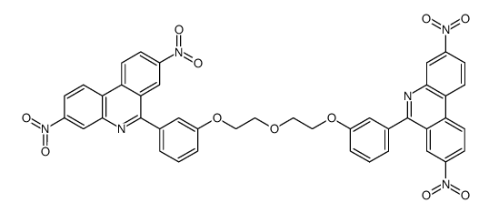 6,6'-(((oxybis(ethane-2,1-diyl))bis(oxy))bis(3,1-phenylene))bis(3,8-dinitrophenanthridine)结构式