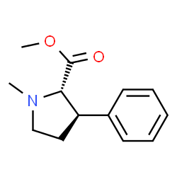 Proline, 1-methyl-3-phenyl-, methyl ester, trans- (9CI) Structure