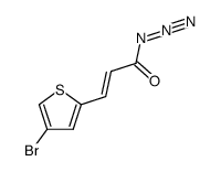 trans-3-(4-bromothiophen-2-yl)-acryloyl azide结构式