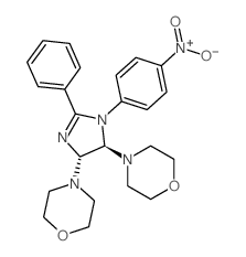 Morpholine,4,4'-[4,5-dihydro-1-(4-nitrophenyl)-2-phenyl-1H-imidazole-4,5-diyl]bis-, trans-(9CI) structure