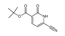 6-cyano-1,2-dihydro-2-oxo-3-pyridinecarboxylic acid, t-butyl ester结构式