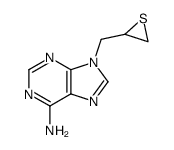 9-(thiiran-2-ylmethyl)-9H-purin-6-amine结构式