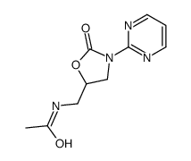 N-[(2-oxo-3-pyrimidin-2-yl-1,3-oxazolidin-5-yl)methyl]acetamide Structure