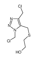2-[[3,5-bis(chloromethyl)triazol-4-yl]methylsulfanyl]ethanol Structure